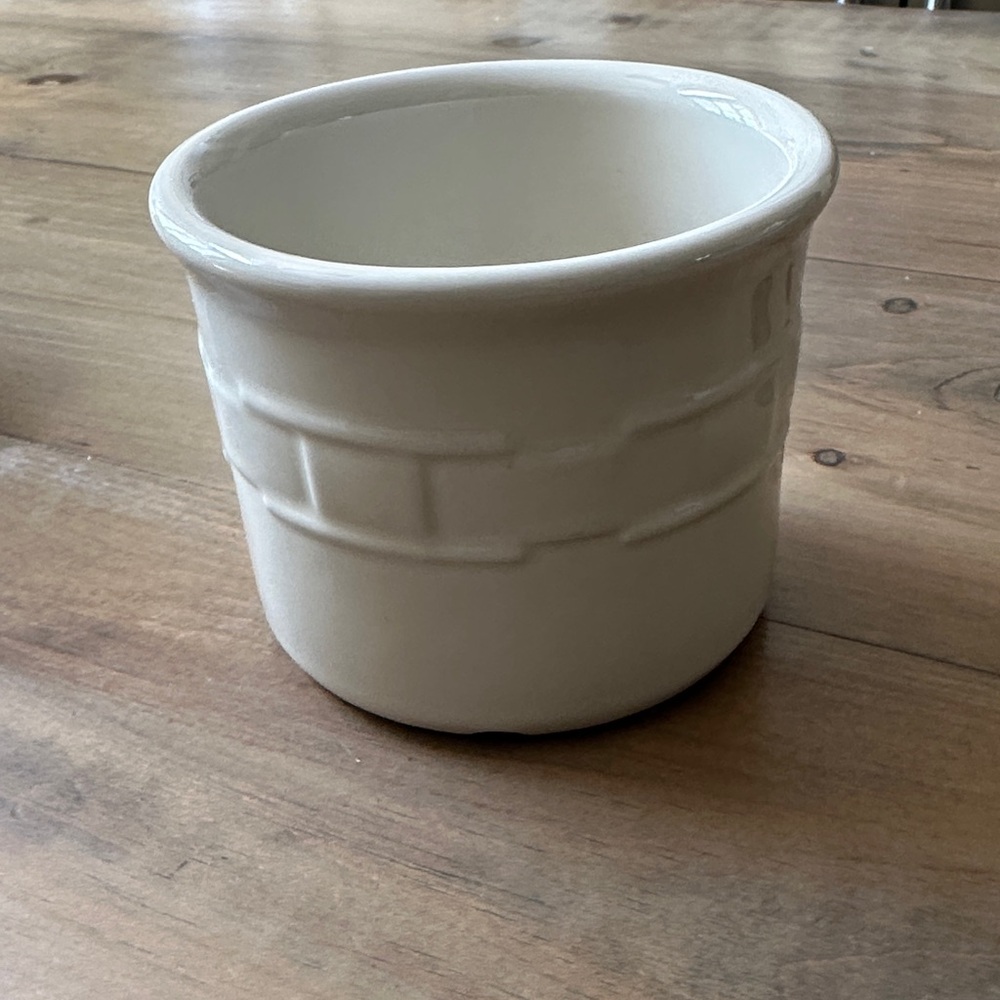 Cream colored crock